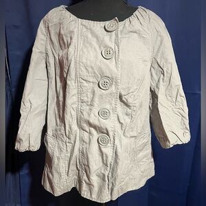 Lane Bryant Grey Button Down Blouse
